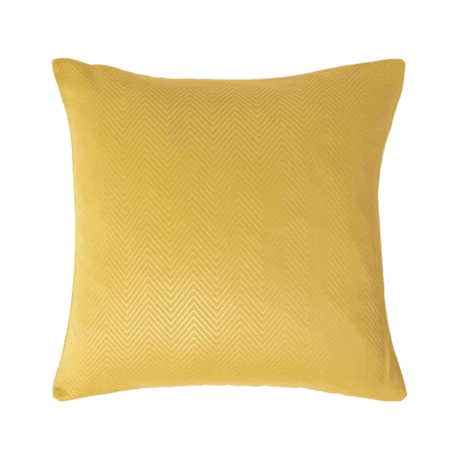 KISSENHÜLLE Fischgrät-Muster 45/45 cm - Dunkelgelb, Textil (45/45cm) - Homescapes