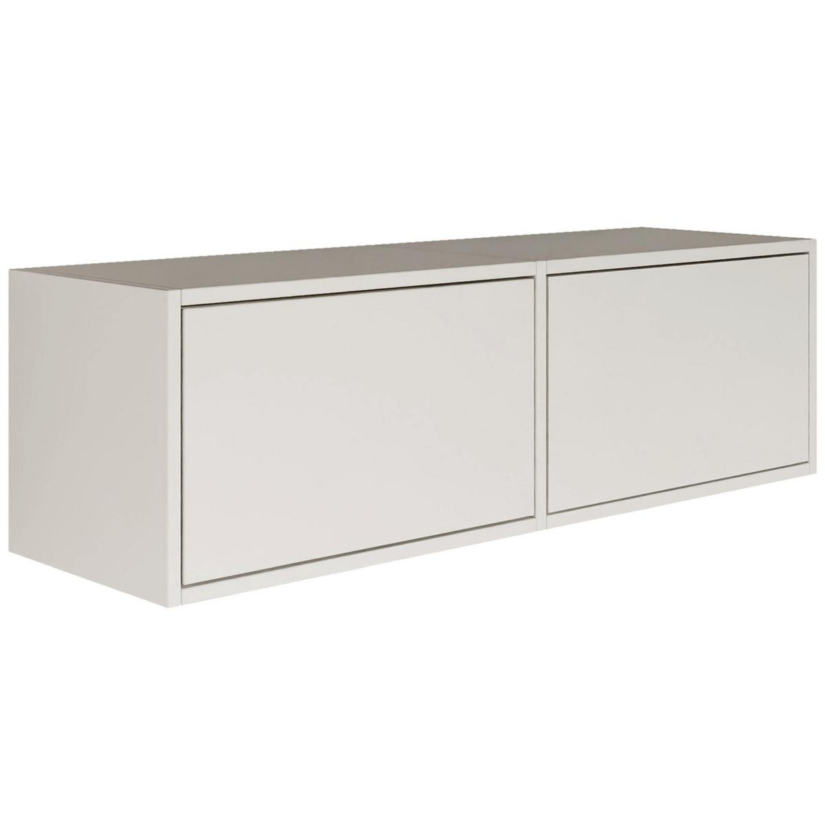 TV-LOWBOARD hängend, 2 Klappen, Weiß, 100 cm - Weiß, Holzwerkstoff (100.6/30/30cm) - Selsey