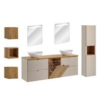 BADMÖBEL 160.4cm Manoa 2er-Set Kaschmir - Kaschmir, Holzwerkstoff (160.4/59/40cm) - Petits-meubles