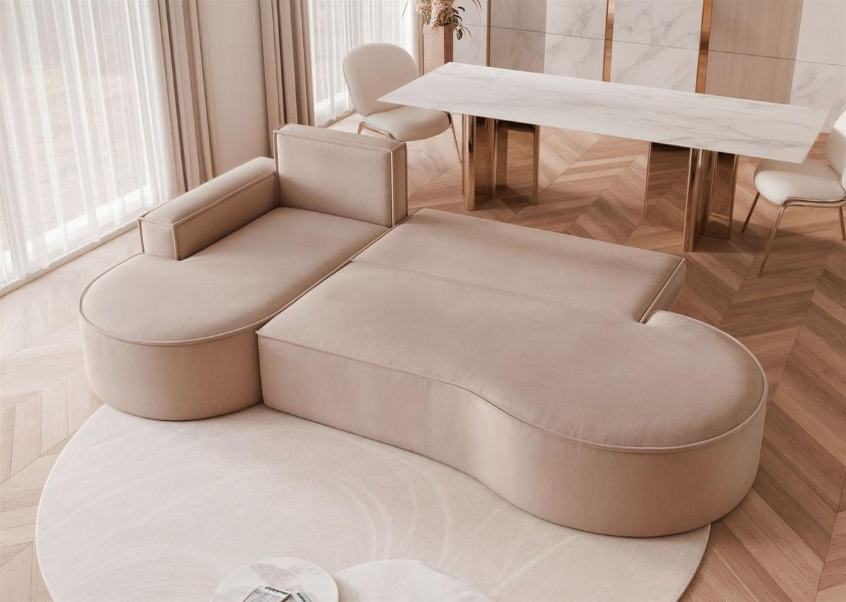 ECKSOFA Arlet Mit Schlaffunktion - Braun, Holzwerkstoff/Textil (277/156cm) - Fun Möbel