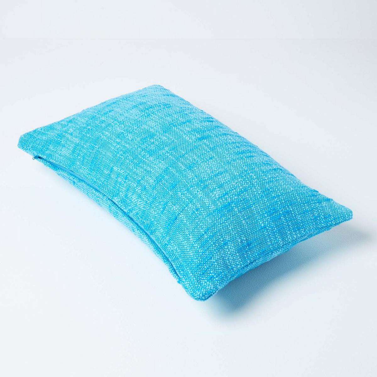 KISSENHÜLLE Nirvana Slub 30/50 cm, 100% Baumwolle - Türkis, Textil (30/50cm) - Homescapes