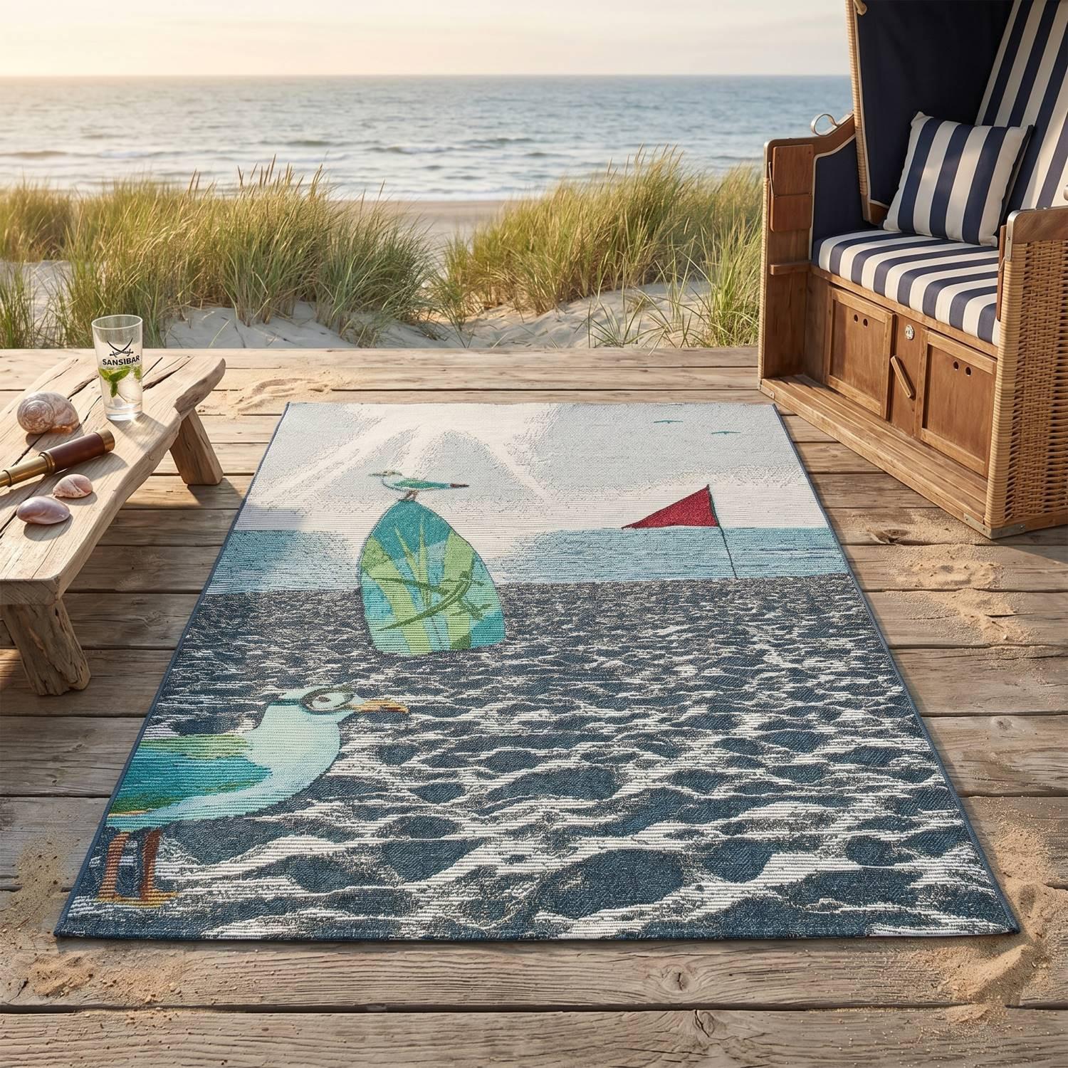 OUTDOORTEPPICH Rantum Beach 160x230 cm - Multicolor, Textil (160/230cm) - Sansibar SYLT