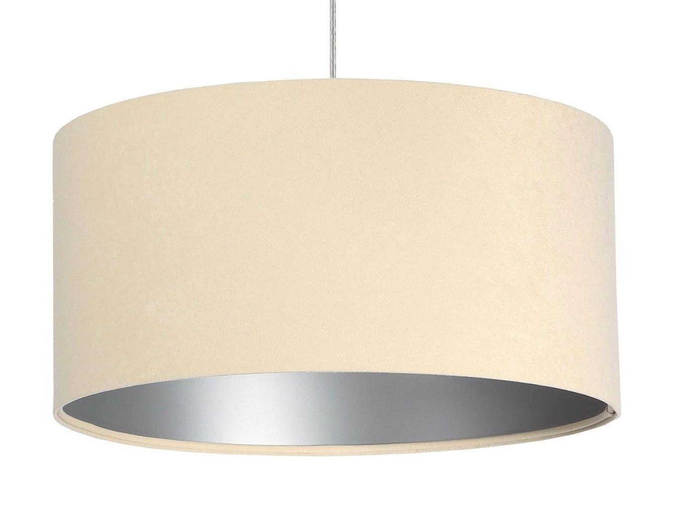 HÄNGELEUCHTE Silber 40/20 cm - Beige/Silberfarben, Kunststoff (40/0.6/20cm) - ONZENO