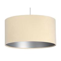 HÄNGELEUCHTE Silber 40/20 cm - Beige/Silberfarben, Kunststoff (40/0.6/20cm) - ONZENO