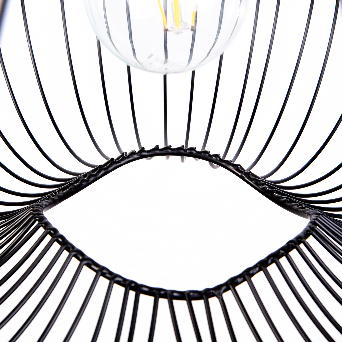 HÄNGELEUCHTE Tordino 38/38/115 cm - Schwarz, Metall (38/38/115cm) - Beliani