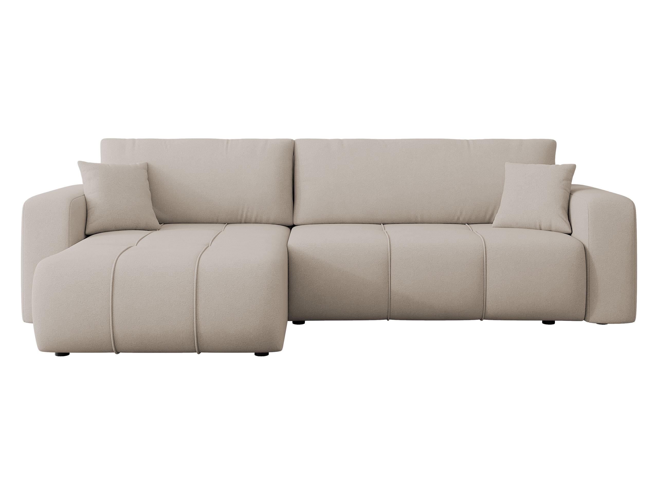 ECKSOFA Furyn Maxi - Beige/Schwarz, Holz/Kunststoff (274/145cm) - MIRJAN24