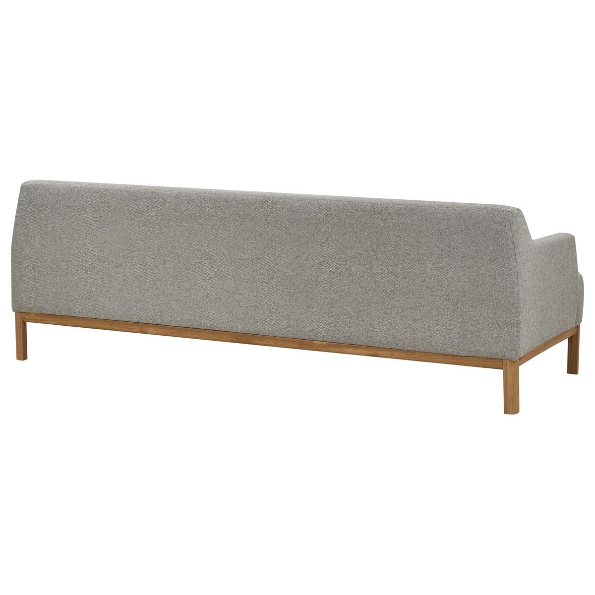 3-SITZER-SOFA Stoff Hellgrau Sosjo - Hellgrau, Textil (219/74/83cm) - Beliani