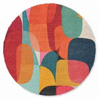 FUSSMATTE Formen - Bunt - Abstrakt - Flugzeuge Sauberlaufmatte 120x120 cm - Multicolor, Kunststoff (120/0.4cm) - MuchoWow