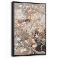LEINWAND Bilder mit Rahmen - Mandelblüte - Kunst - Van Gogh - Beige - Abstrakt - 40x60 - Braun, Textil (40/60cm) - MuchoWow