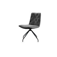 DREHSTUHL NEW CHARME Steingrau Velvet (1er-Set) - Grau, Textil (52/87/66cm) - KAWOLA
