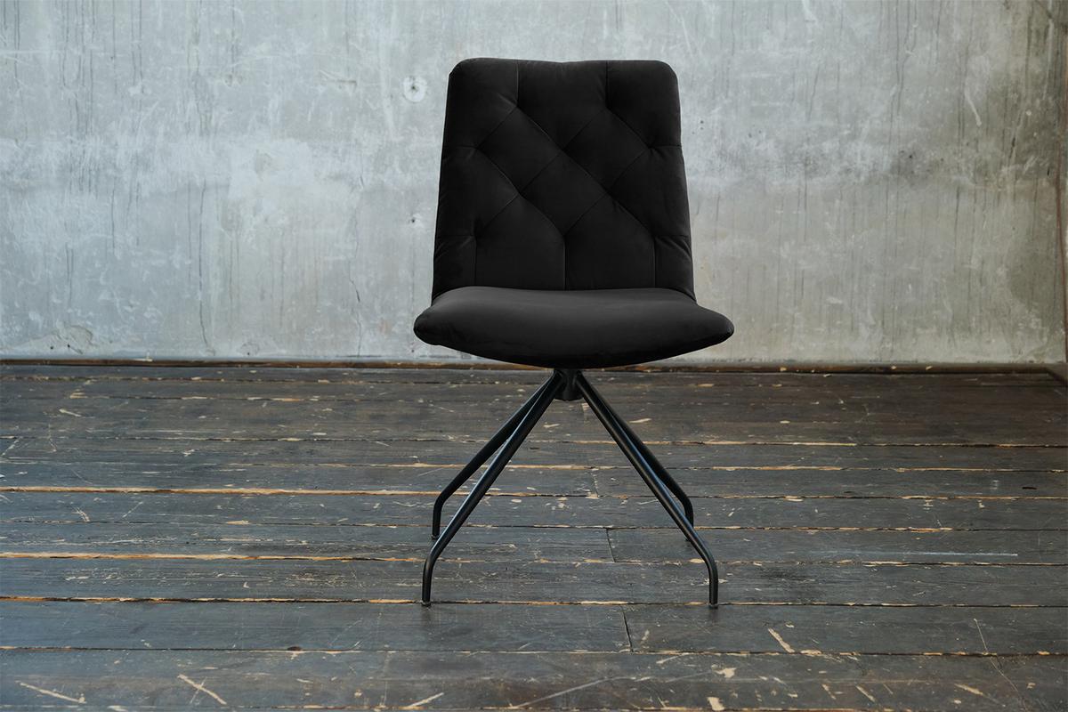 DREHSTUHL NEW CHARME Schwarz Velvet (1er-Set) - Schwarz, Textil (52/87/66cm) - KAWOLA