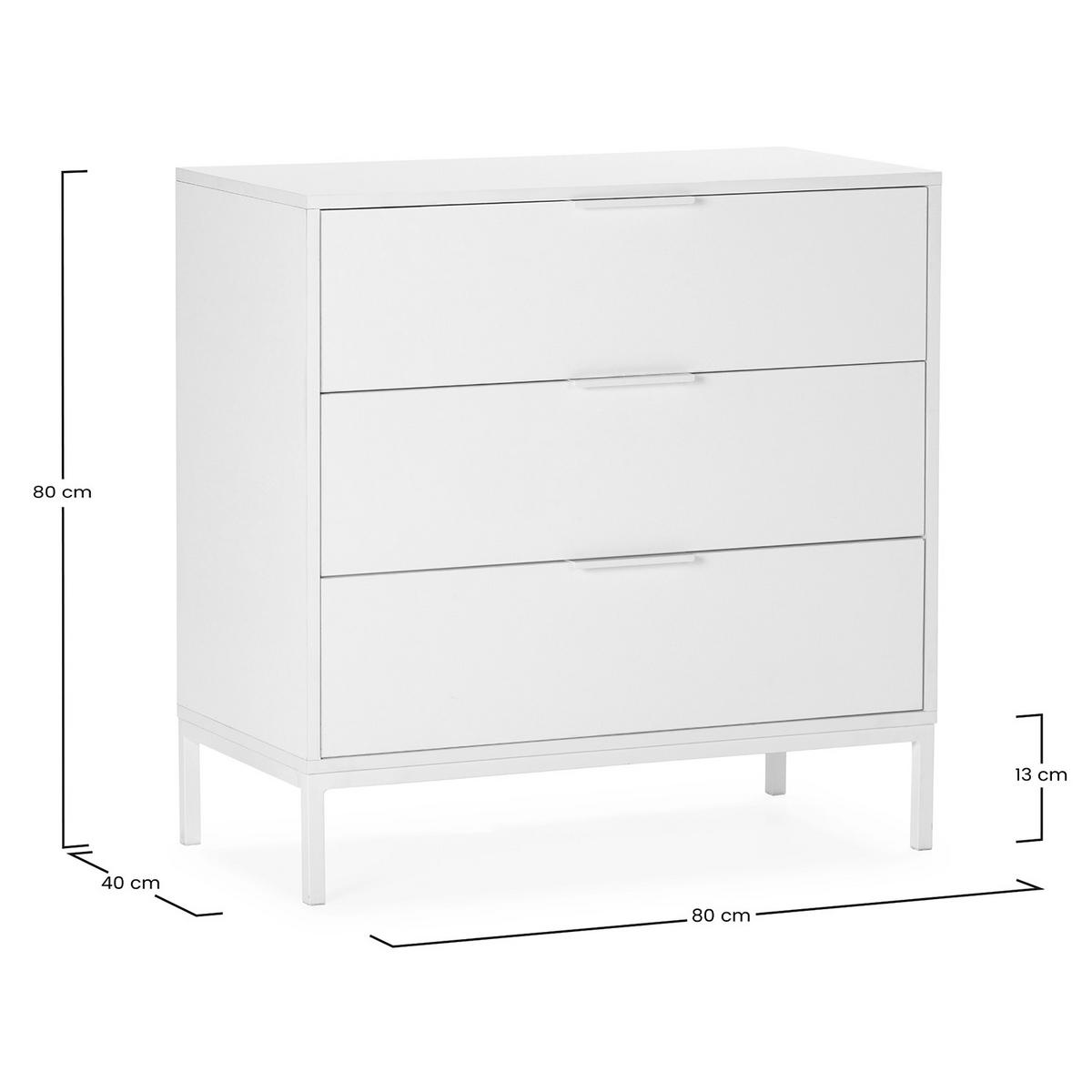 KOMMODE 80/80/40 Auri Weiß - Weiß, Holzwerkstoff (80/80/40cm) - VS Venta-stock