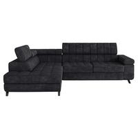 ECKSOFA Nord, Seite: Links - Schwarz, Holz/Textil (264/203cm) - MIRJAN24