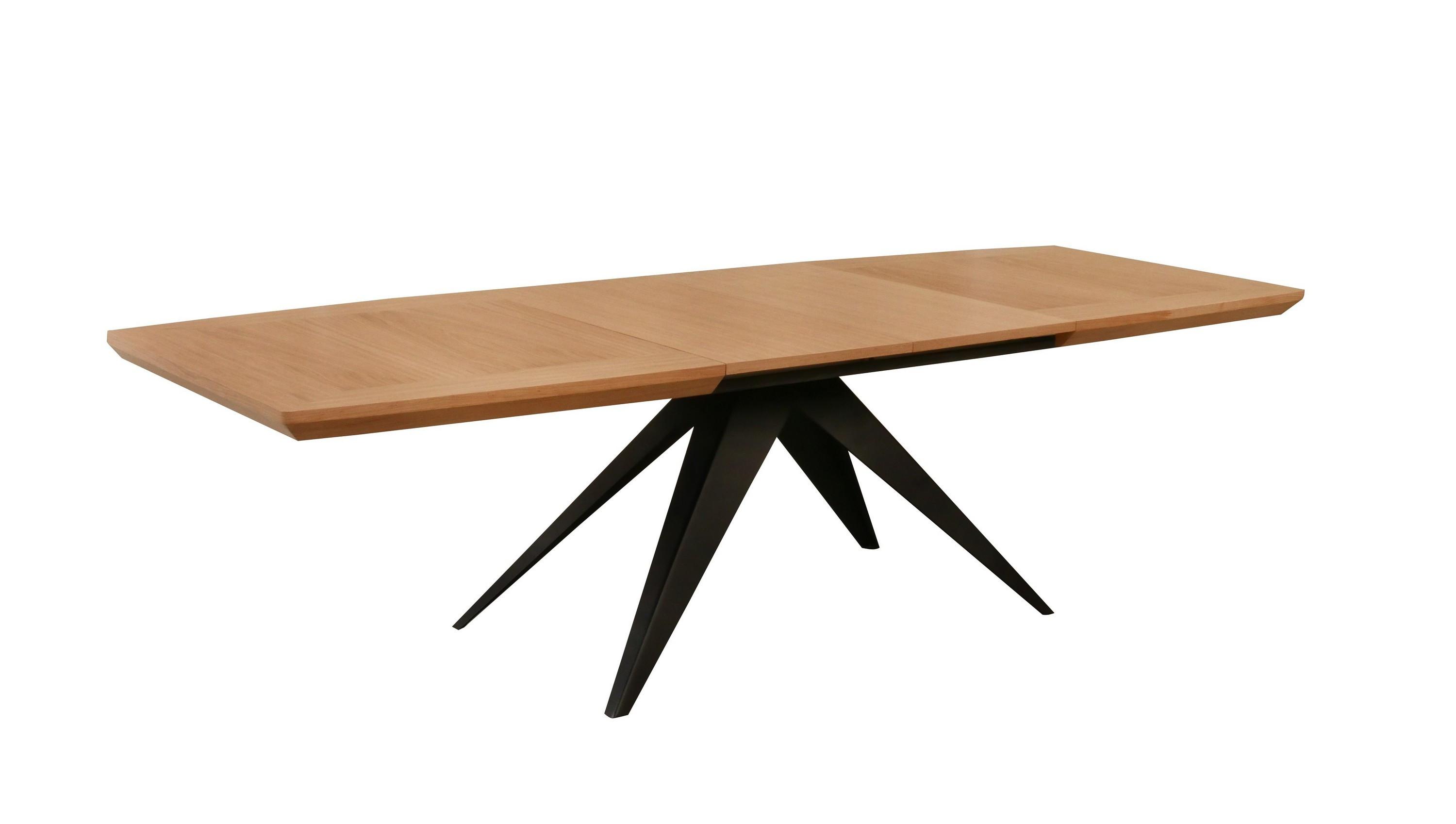 ESSTISCH FERRUM Ausziehbar 200 - 300 / 100 x 76 cm - Eichefarben/Schwarz, Holz (200/100/76cm) - MASSENO