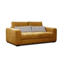 SOFA OLI 3-Sitzer, safran - Gelb, Holz/Textil (208/91/108cm) - Wozimo