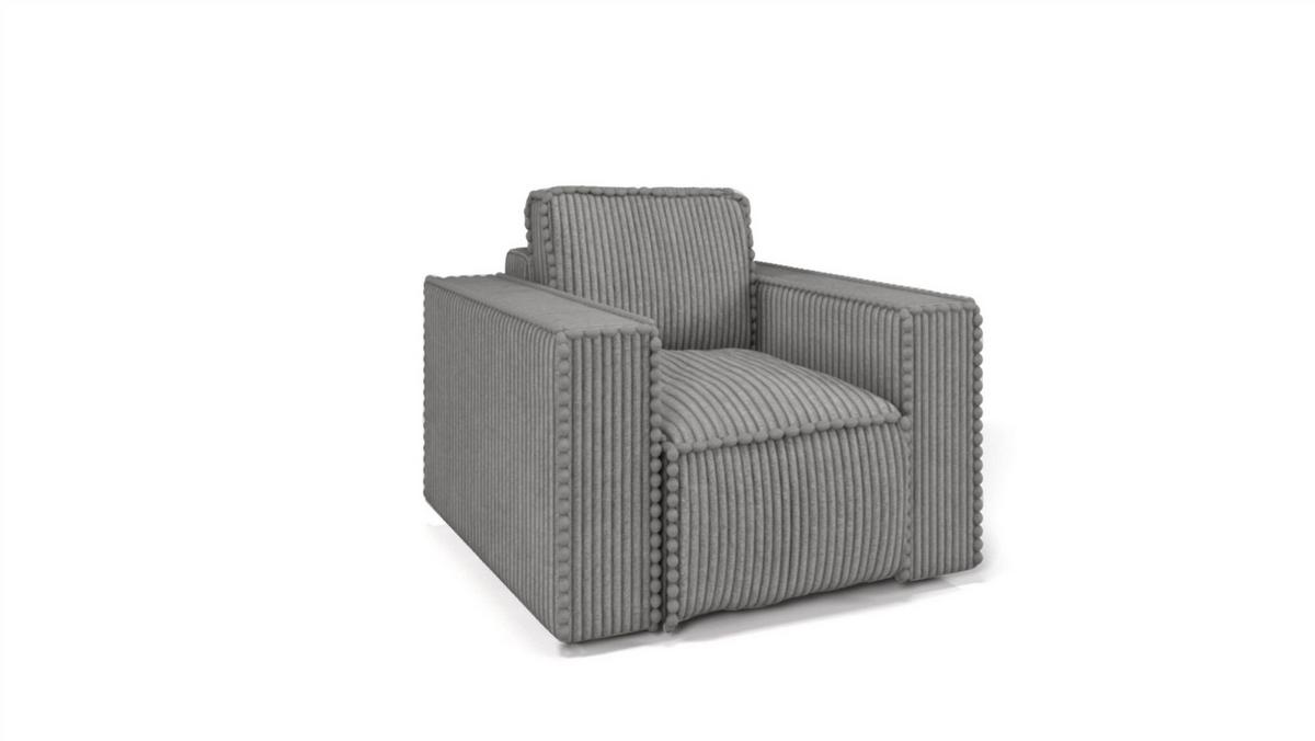 SESSEL Vajana - Grau, Holzwerkstoff/Textil (85/86/102cm) - Fun Möbel