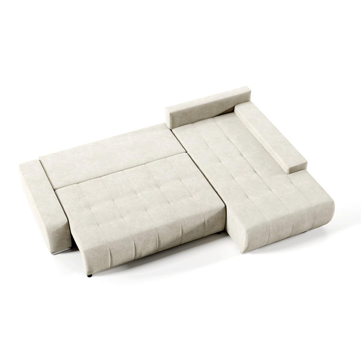 ECKSOFA Jonas 4 Sitzplätze Cremeweiß - Weiß, Holzwerkstoff (265/185cm) - Petits-meubles