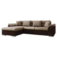 ECKSOFA Diana, Seite: Links - Beige/Braun, Holz/Textil (280/160cm) - MIRJAN24