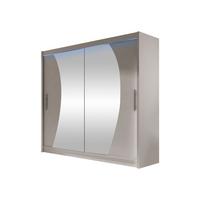 KLEIDERSCHRANK London IX, mit RGB LED Beleuchtung - Kaschmir/Silberfarben, Holzwerkstoff/Kunststoff (180/215/58cm) - MIRJAN24