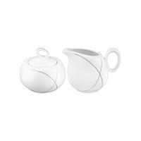MILCH- UND ZUCKER-SET Trio Highline weiß-grau 2er Set - Weiß/Grau, Keramik (1/2cm) - Seltmann Weiden