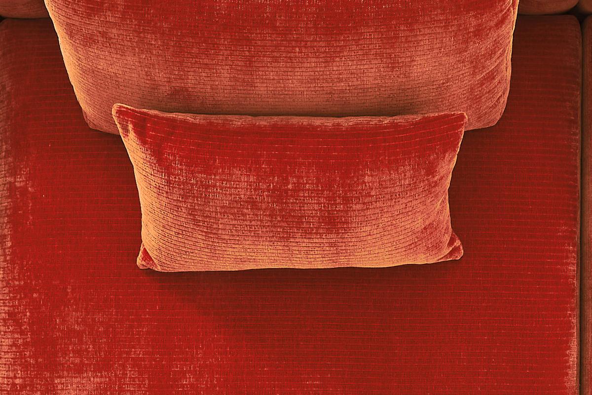 SPITZKISSEN RECHTECKIG SEPHI Rot Cord - Rot, Textil (60/60cm) - KAWOLA