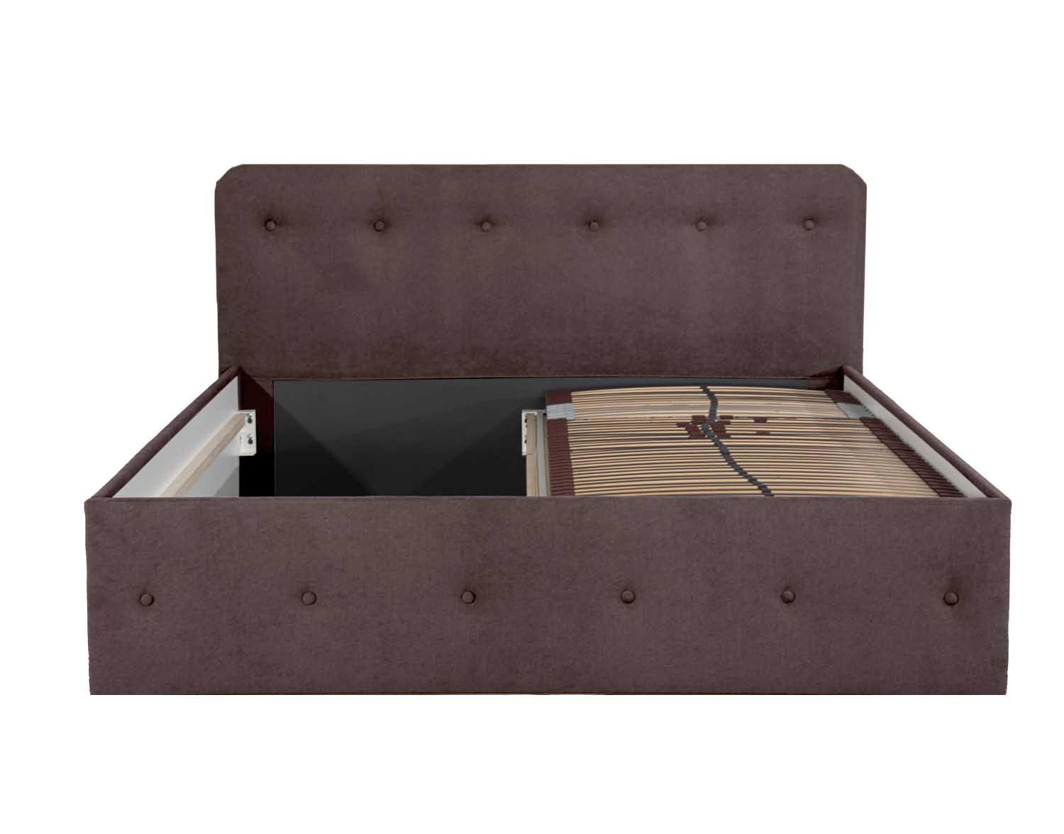 POLSTERBETT Luxi Braun 140 x 200 x 40 cm Stauraum ohne hydraulische Funktion Ohne Matratze und Lattenrost - Braun, Holz (140/200cm) - Halmon Schlafkomfort Betten 