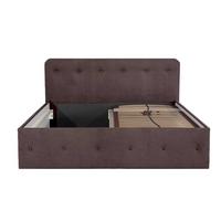 POLSTERBETT Luxi Braun 100 x 200 x 40 cm Stauraum ohne hydraulische Funktion Mit hochwertiger Matratze H2 (bis 100 kg) und Lattenrost - Braun, Holz (100/200cm) - Halmon Schlafkomfort Betten 