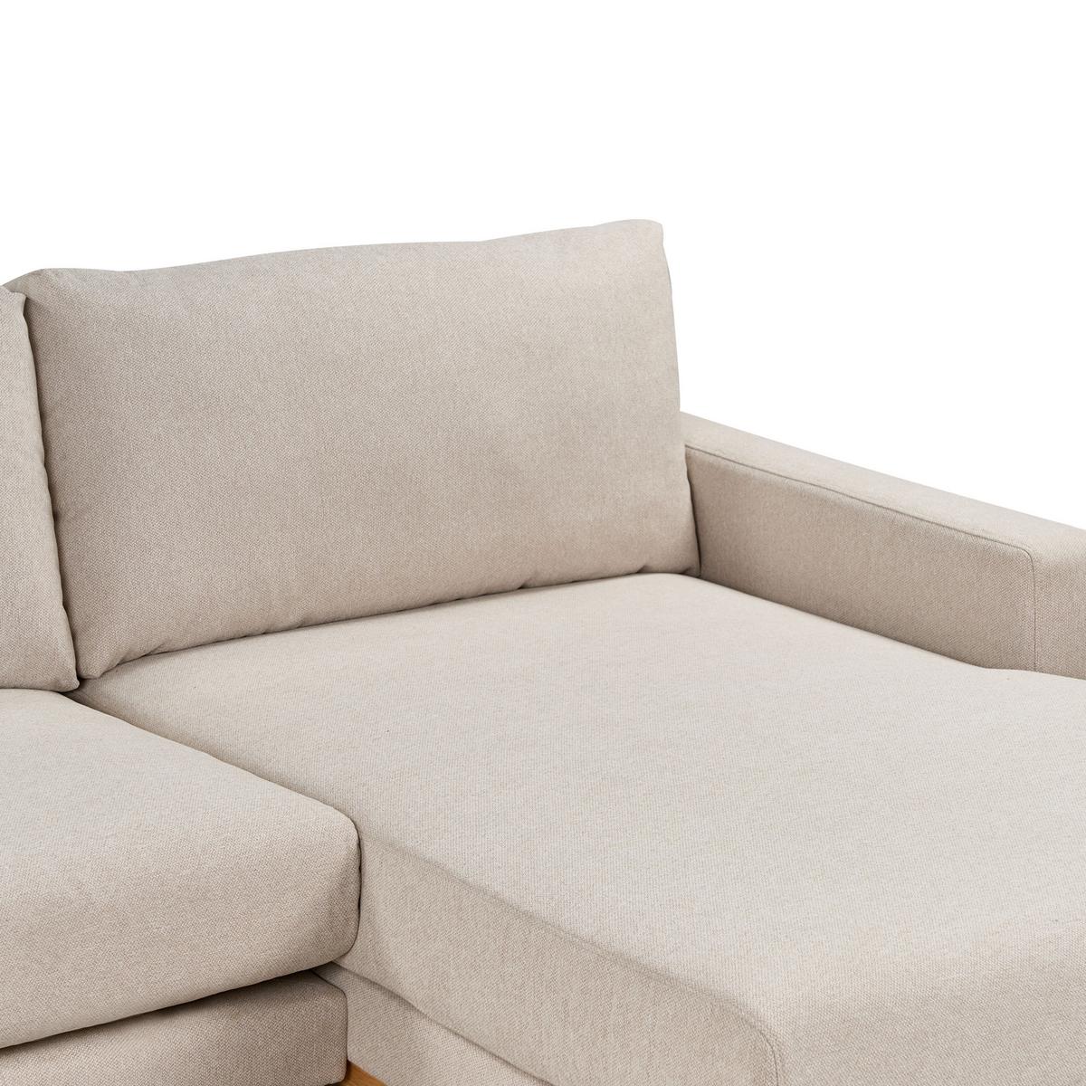 ECKSOFA 4-Sitzer Stoff Beige linksseitig Siggard - Beige/Braun, Textil (321/168cm) - Beliani