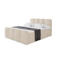 BOXBETT mit Matratze H4 und Lattenrost - NINA-Z - 180x200 cm Poso - Beige - Ecru, Holzwerkstoff (180/200cm) - ALTDECOR