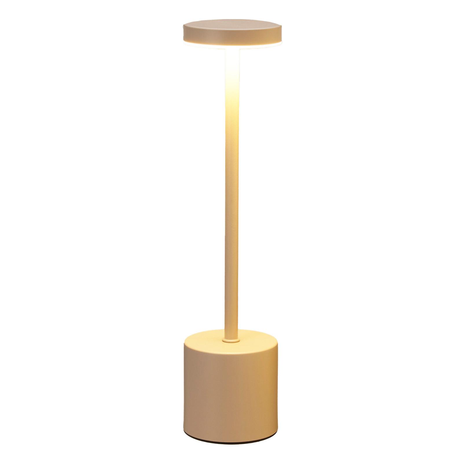 LED TISCHLAMPE kabellos Touch Creme Ø8x34,5cm 3 Lichtfarben Dimmbar - Goldfarben, Metall (8/8/34.2cm) - Home Styling Collection