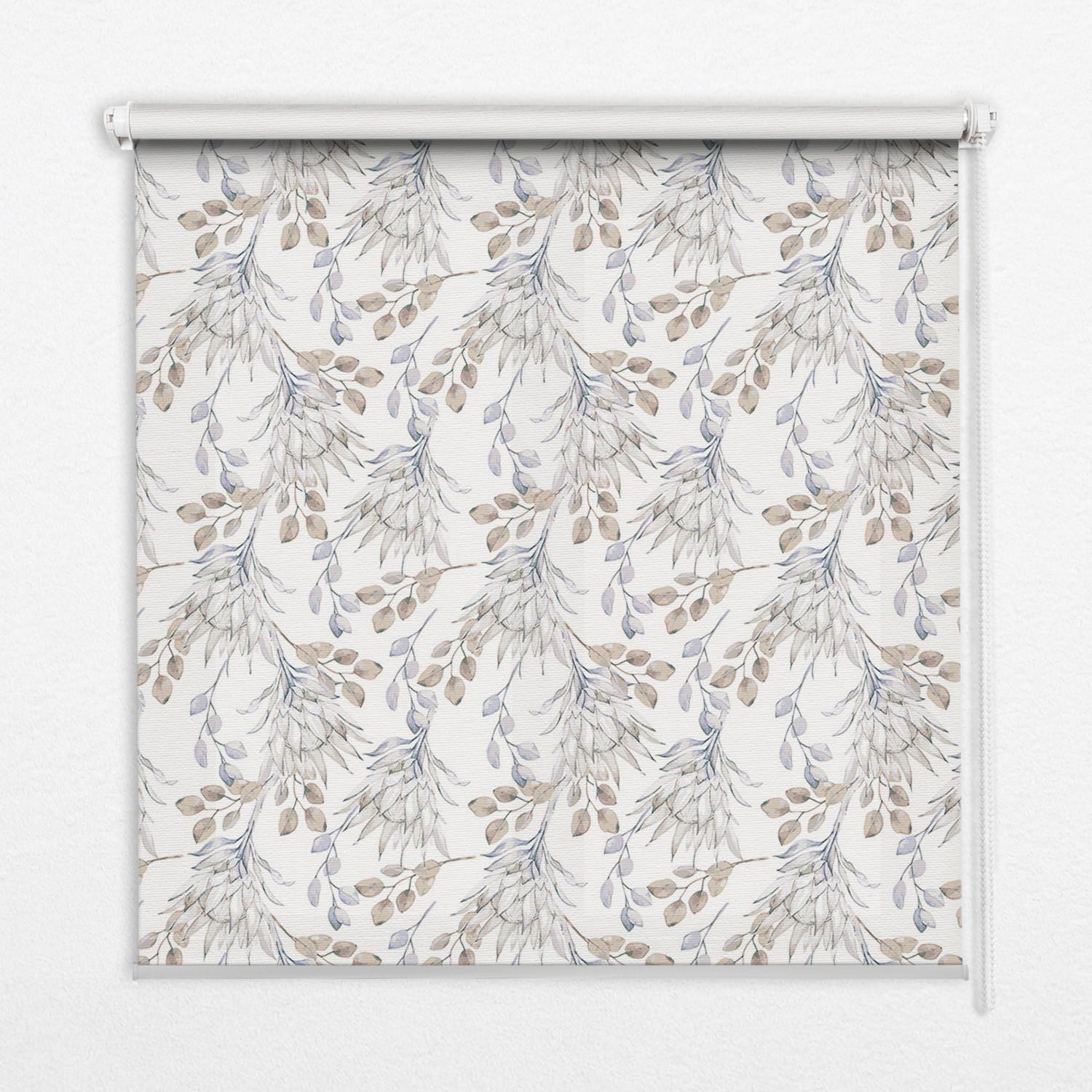 INNENROLLO - Fensterrollo - Rollo - 150x180 cm - Weiße Blüten - Weiß, Kunststoff (150/180/0.5cm) - TULUP