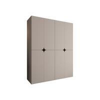 DREHTÜRENSCHRANK Espresso 160 cm - Kaschmir/Schwarz, Holzwerkstoff/Kunststoff (160/203/50cm) - MIRJAN24