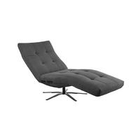 RELAXLIEGE LETICIA Anthrazit Cord Drehbar (360°), Relaxfunktion - Anthrazit/Schwarz, Textil/Metall (82/115/156cm) - KAWOLA