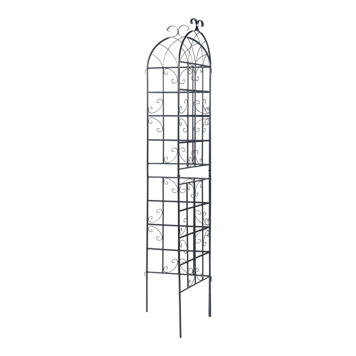RANKGITTER-SET 2 TLG. Barrea - Schwarz, Metall (50/180/1.3cm) - casa.pro