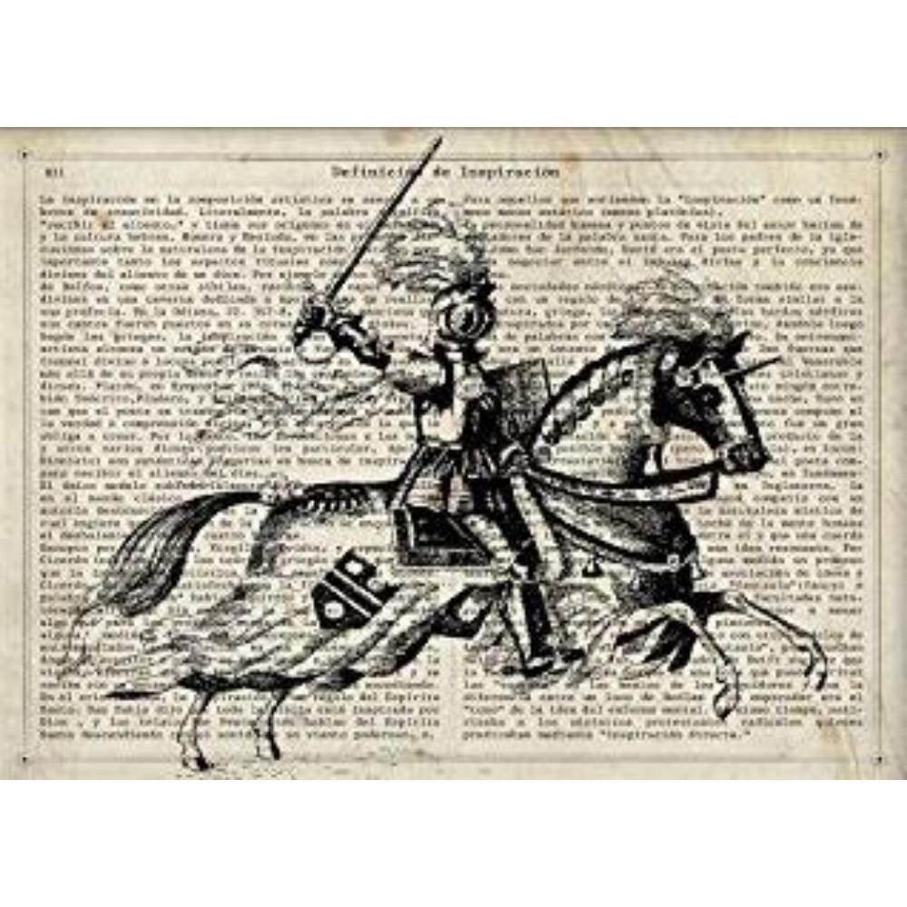 POSTER Gentleman Zur Ladung A4 Schwarzer Rahmen - Schwarz, Papier (29.7/5/21cm) - Nacnic
