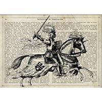 POSTER Gentleman Zur Ladung A4 Schwarzer Rahmen - Schwarz, Papier (29.7/5/21cm) - Nacnic