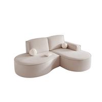 ECKSOFA Arlet In Stoff Riviera - Beige, Holzwerkstoff/Textil (156/277cm) - Fun Möbel