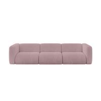 MODULARES Sofa 3-SITZER MIRA-S2 319x89x70 Rosa cm Cord - Schwarz/Rosa, Holzwerkstoff/Kunststoff (319/70/89cm) - ALTDECOR