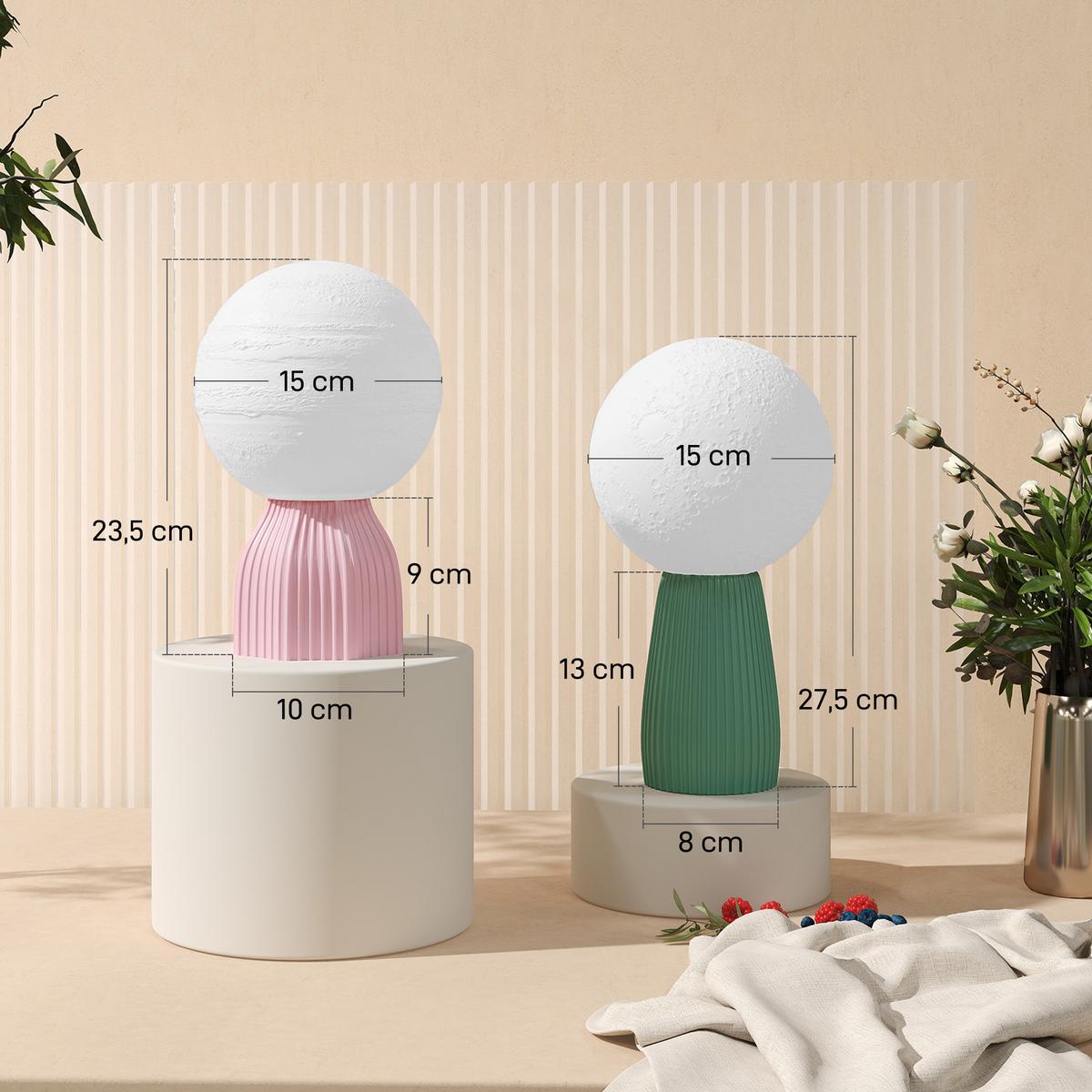 TISCHLAMPE ABS Weiß - Weiß, Kunststoff (15/15/27.5cm) - HOMCOM