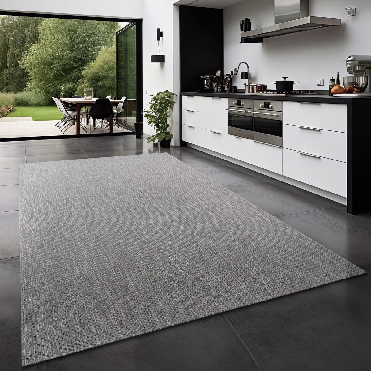 OUTDOORTEPPICH Grau Ø 200 cm - Grau, Kunststoff (200/200cm) - TT Home