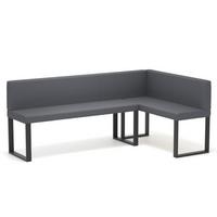 ECKBANK rechts SANA U Kunstleder glatt, 142/196 cm Grau - Grau, Kunststoff/Textil (142/196cm) - Idohome