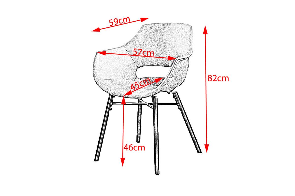 STUHL ZAJA Braun Microfaser (1er-Set) - Braun, Textil (57/82/59cm) - KAWOLA