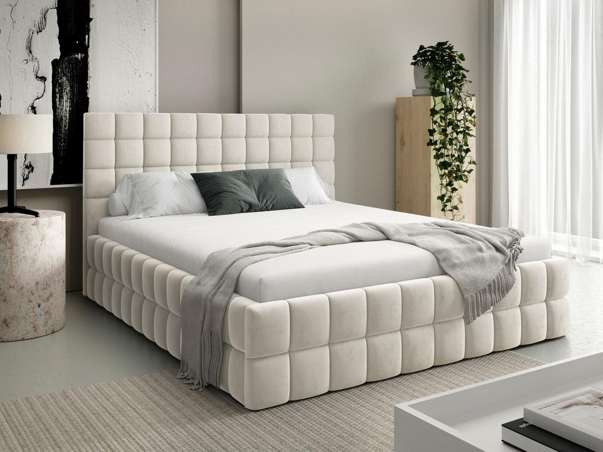 POLSTERBETT Ardea - Creme, Holz/Textil (180/200cm) - MIRJAN24
