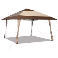 PAVILLON 285cm Beige - Beige, Kunststoff (390/285/390cm) - COSTWAY