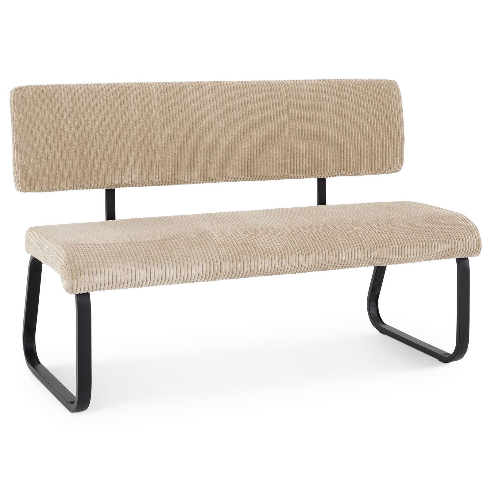 ESSZIMMERBANK MATESE beige - Beige, Textil/Metall (135/88/58cm) - IDIMEX
