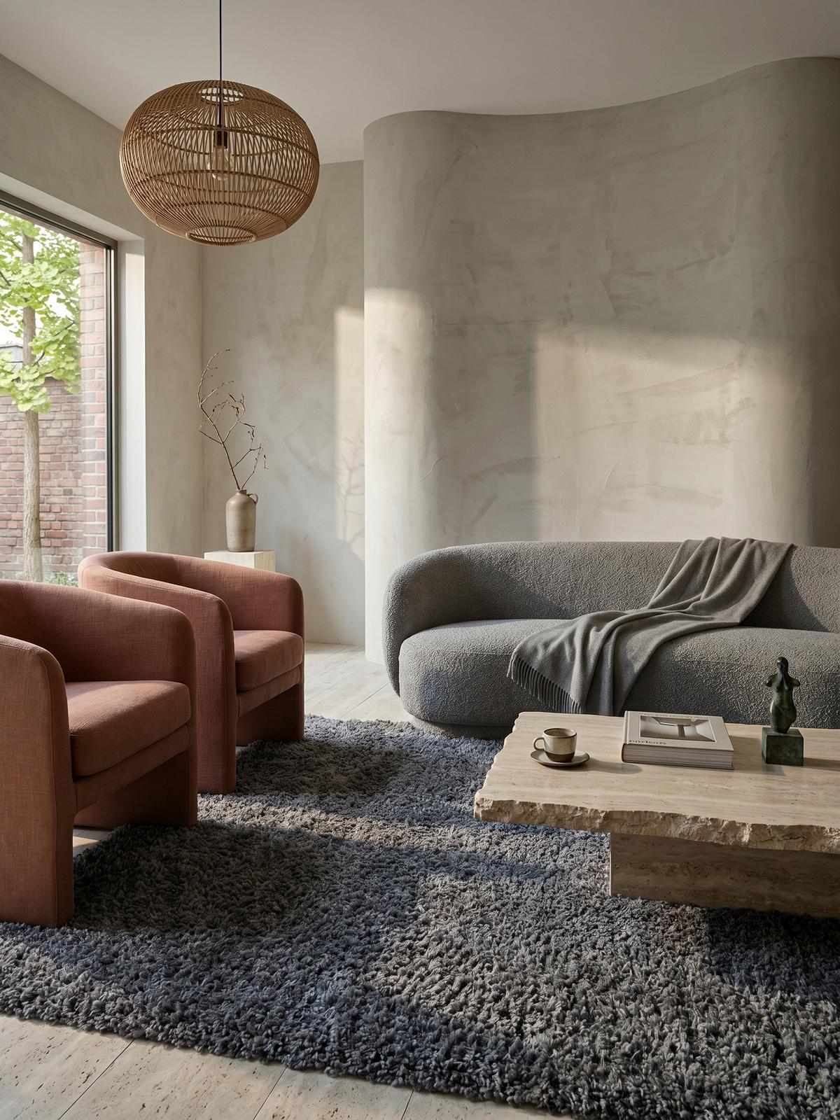 HOCHFLORTEPPICH RHEIN, einfarbig, aus Polypropylen, Grau, 100 x 200 cm - Grau, Textil (200/100cm) - KADIMA DESIGN