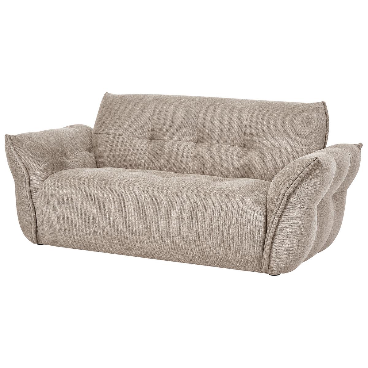 2-SITZER-SOFA Stoff Taupe Halba - Taupe, Textil (174/80/85cm) - Beliani