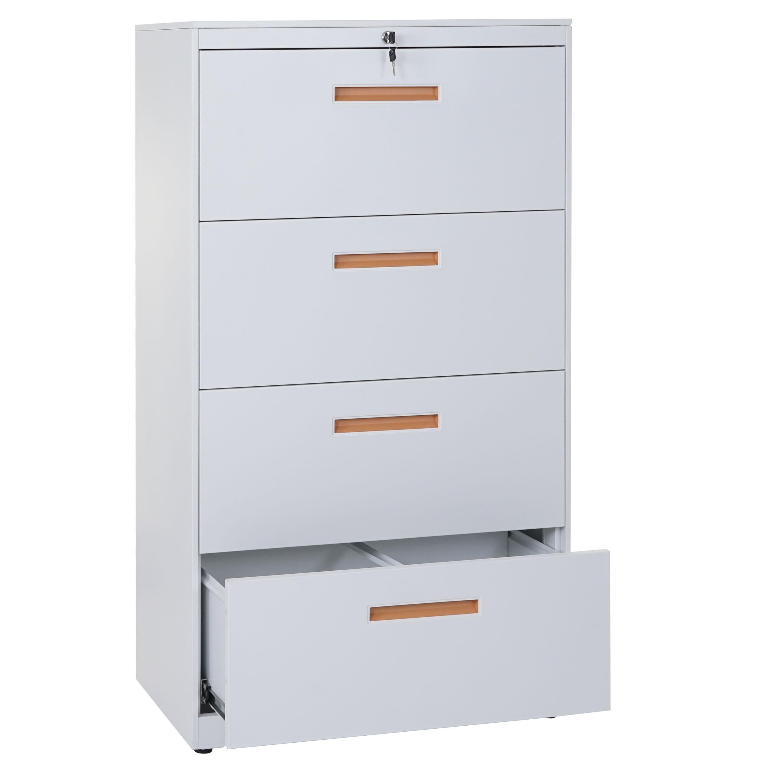 HÄNGEREGISTERSCHRANK White - Weiß, Metall (76/132/46cm) - MCW