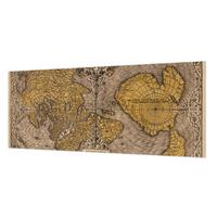 FOTOTAPETE 250x104 cm - Historische Kartographie - Gelb, Textil (250/104cm) - Wallfluent