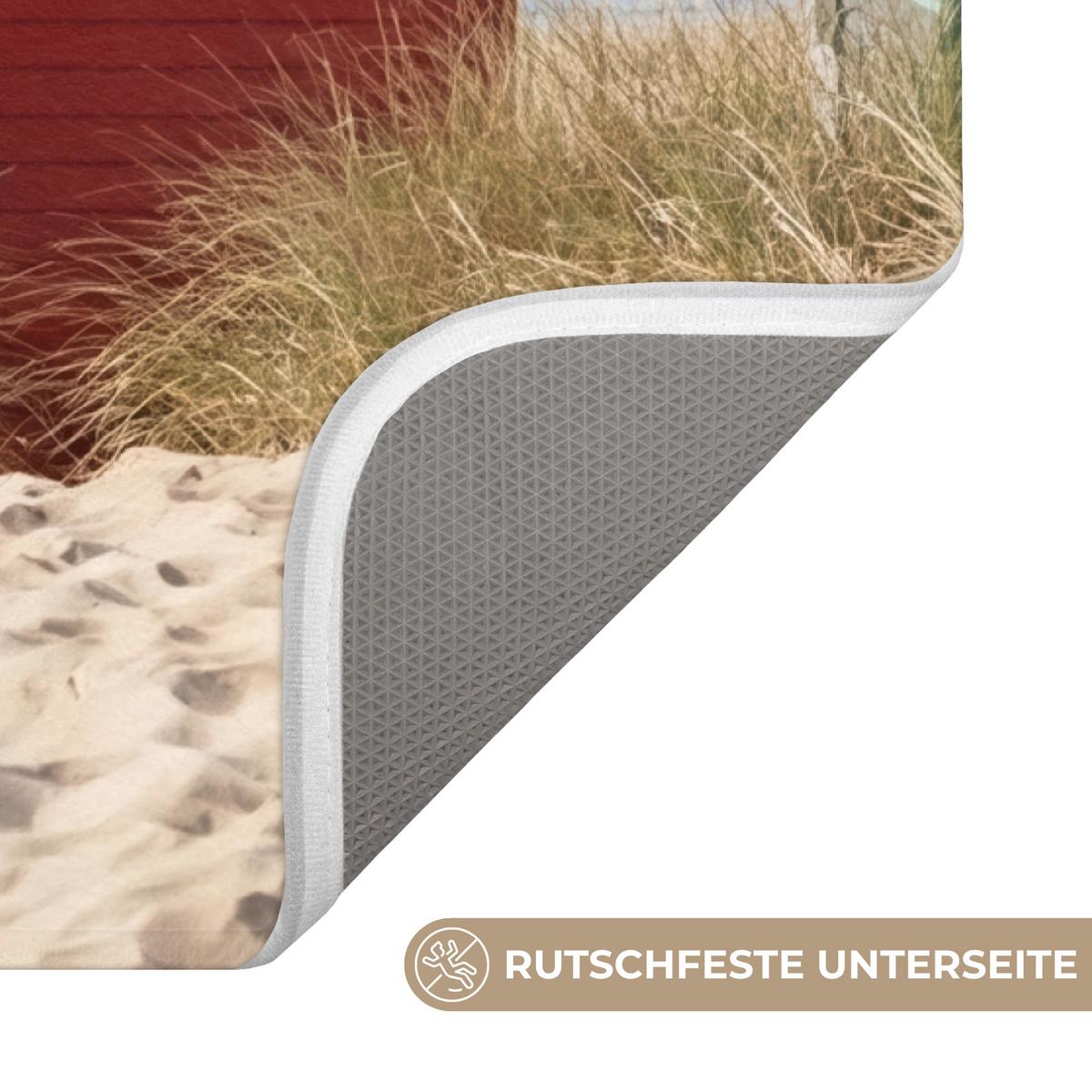 WC-VORLEGER Strand - Ferienhäuser - Farbenfroh - Dünen WC Teppich 40x60 cm - Multicolor, Textil (40/1cm) - OnlyWow